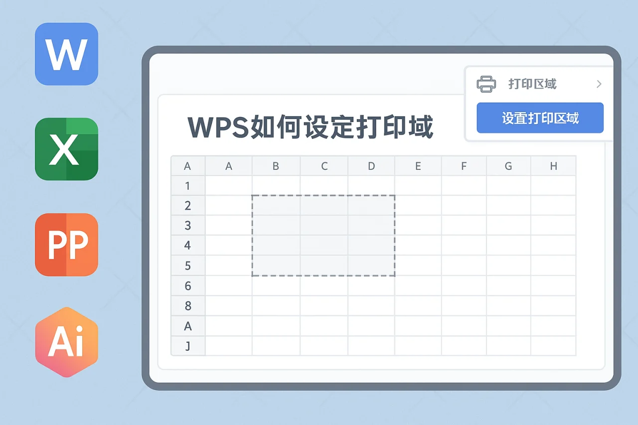 wps如何设置打印区域