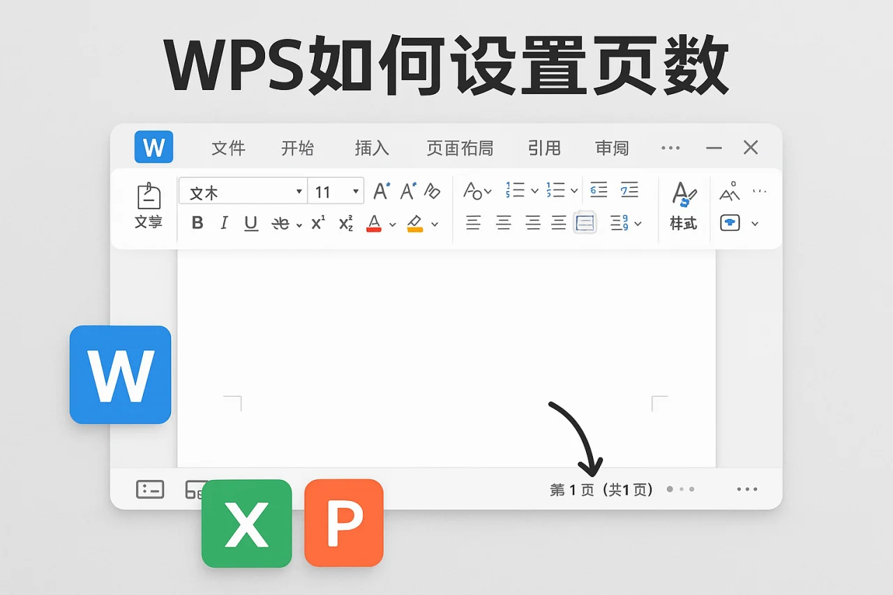 WPS如何设置页数