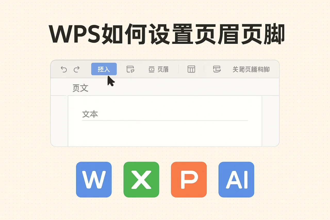 Wps如何设置页眉页脚