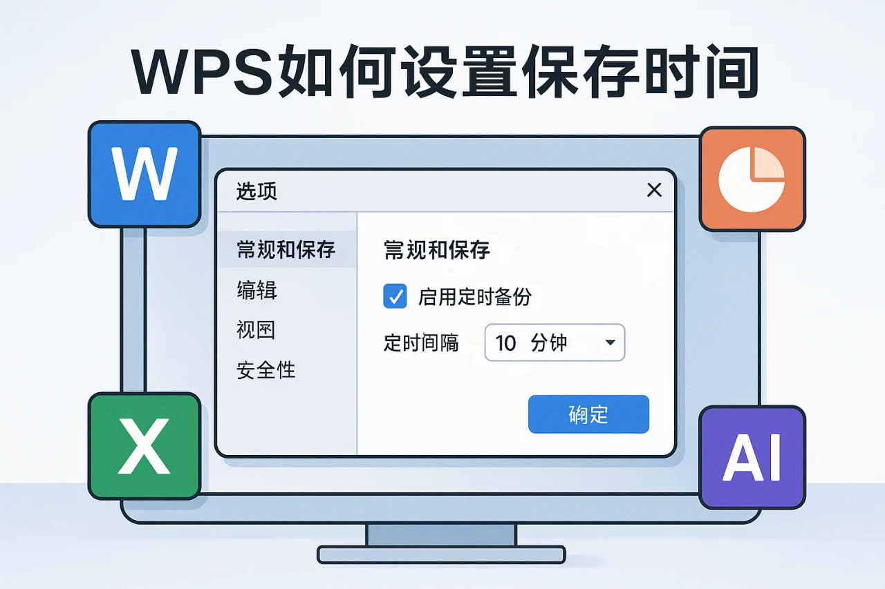 WPS如何设置保存时间