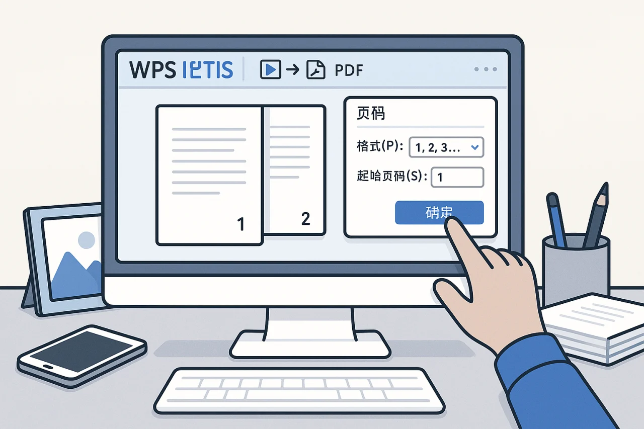 WPS设置页数