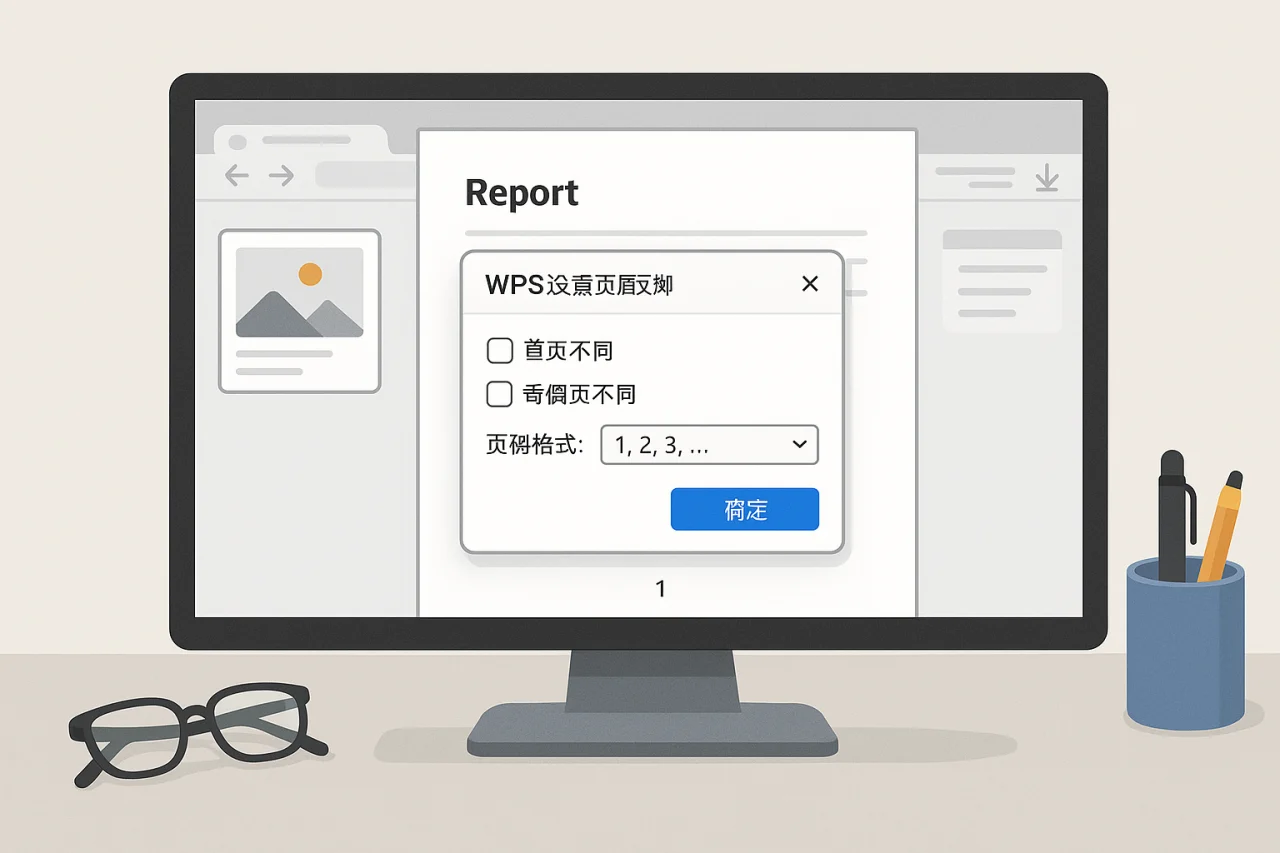 Wps设置页眉页脚