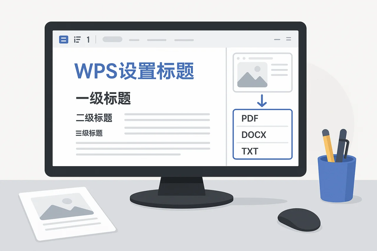 WPS设置标题