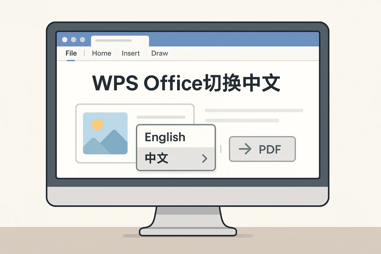 Wps office切换中文