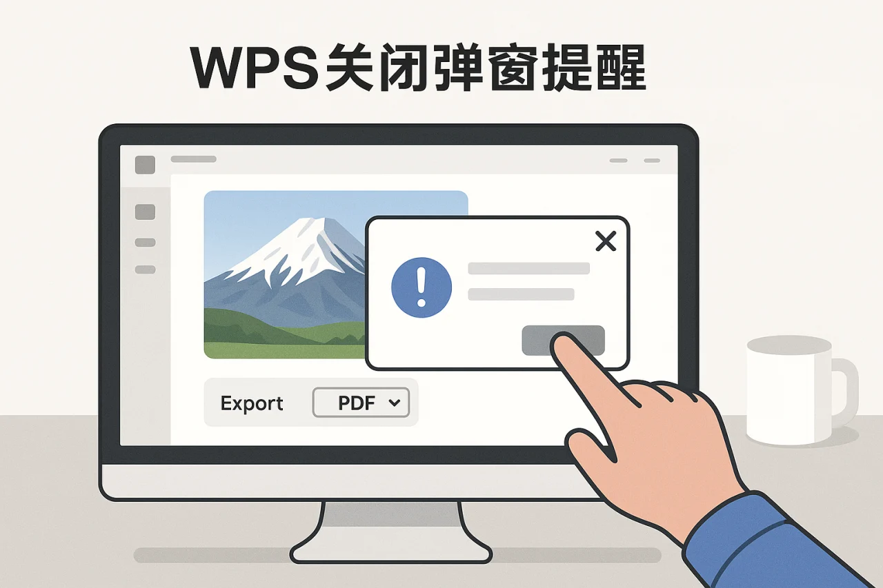 WPS关闭弹窗提醒