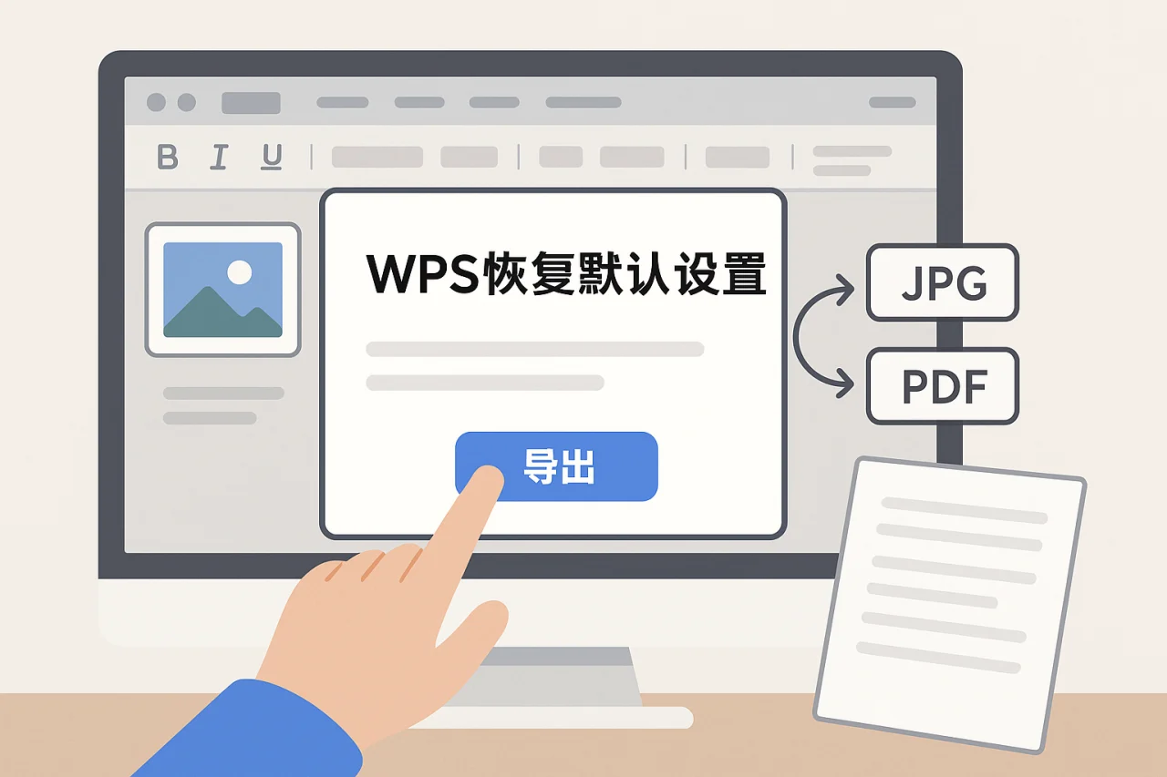 WPS恢复默认设置