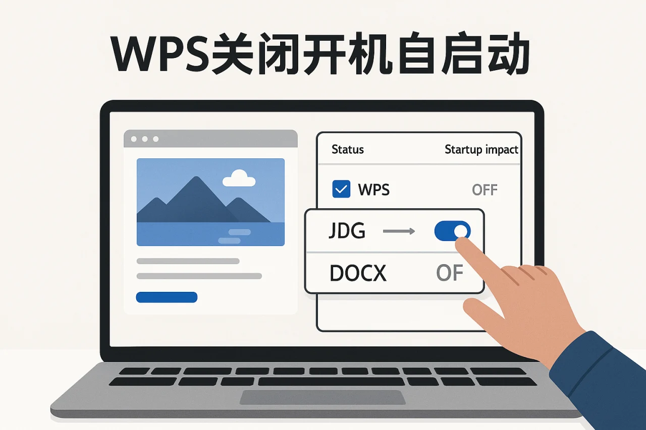 WPS关闭开机自启动