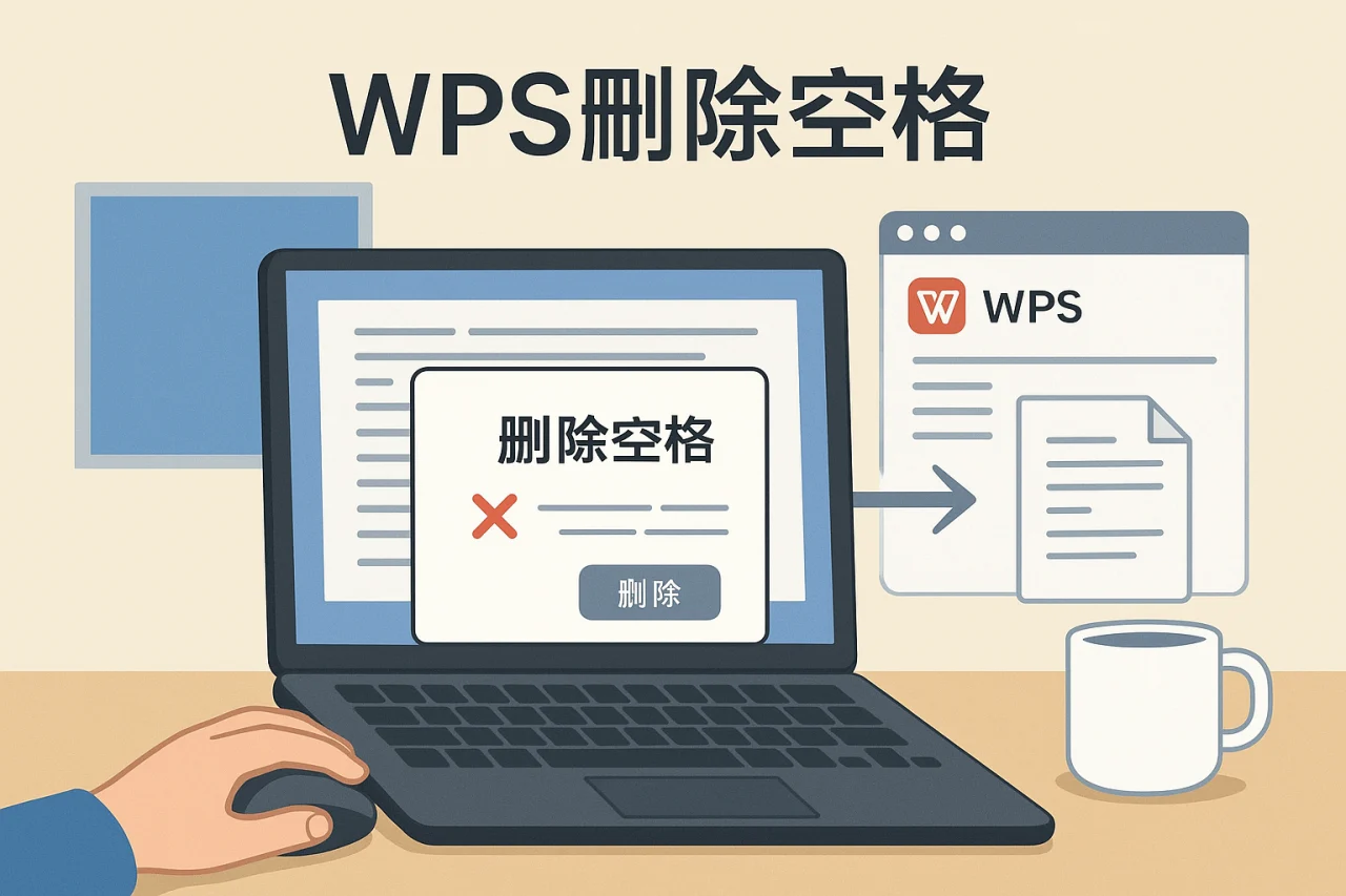 WPS删除空格