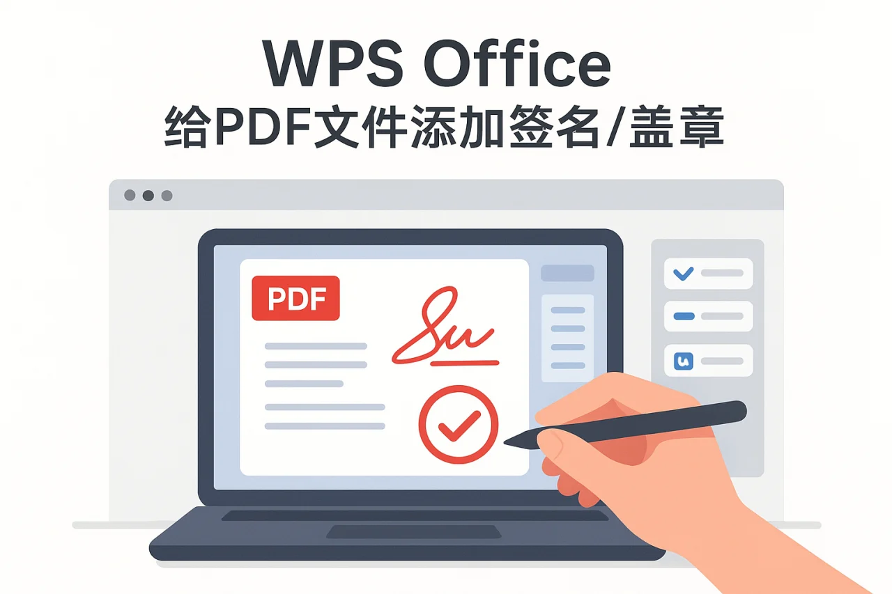 WPS Office给PDF文件添加签名/盖章