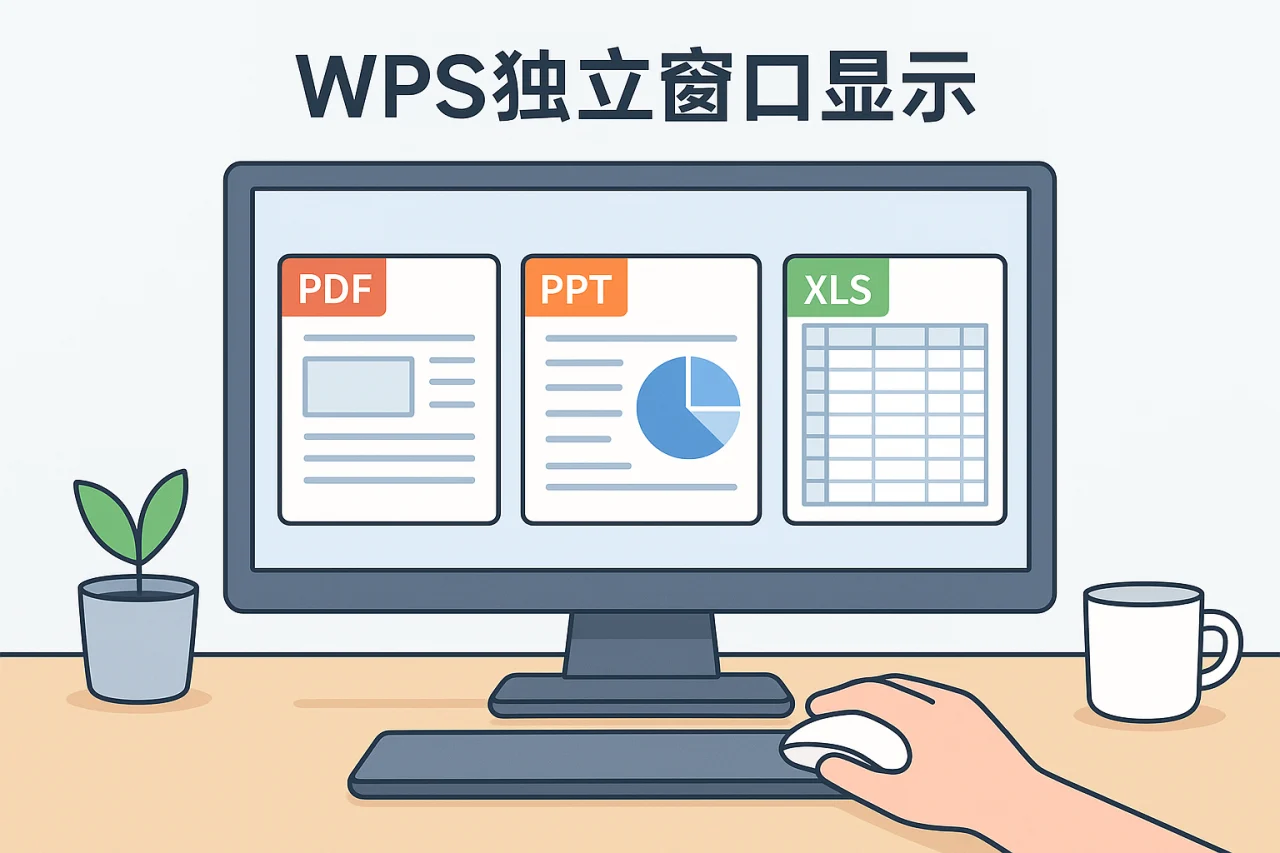 WPS独立窗口显示