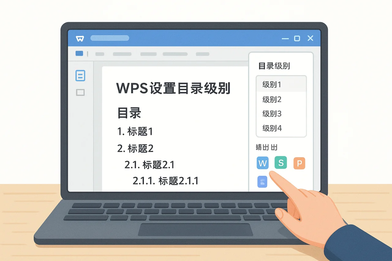 WPS设置目录级别