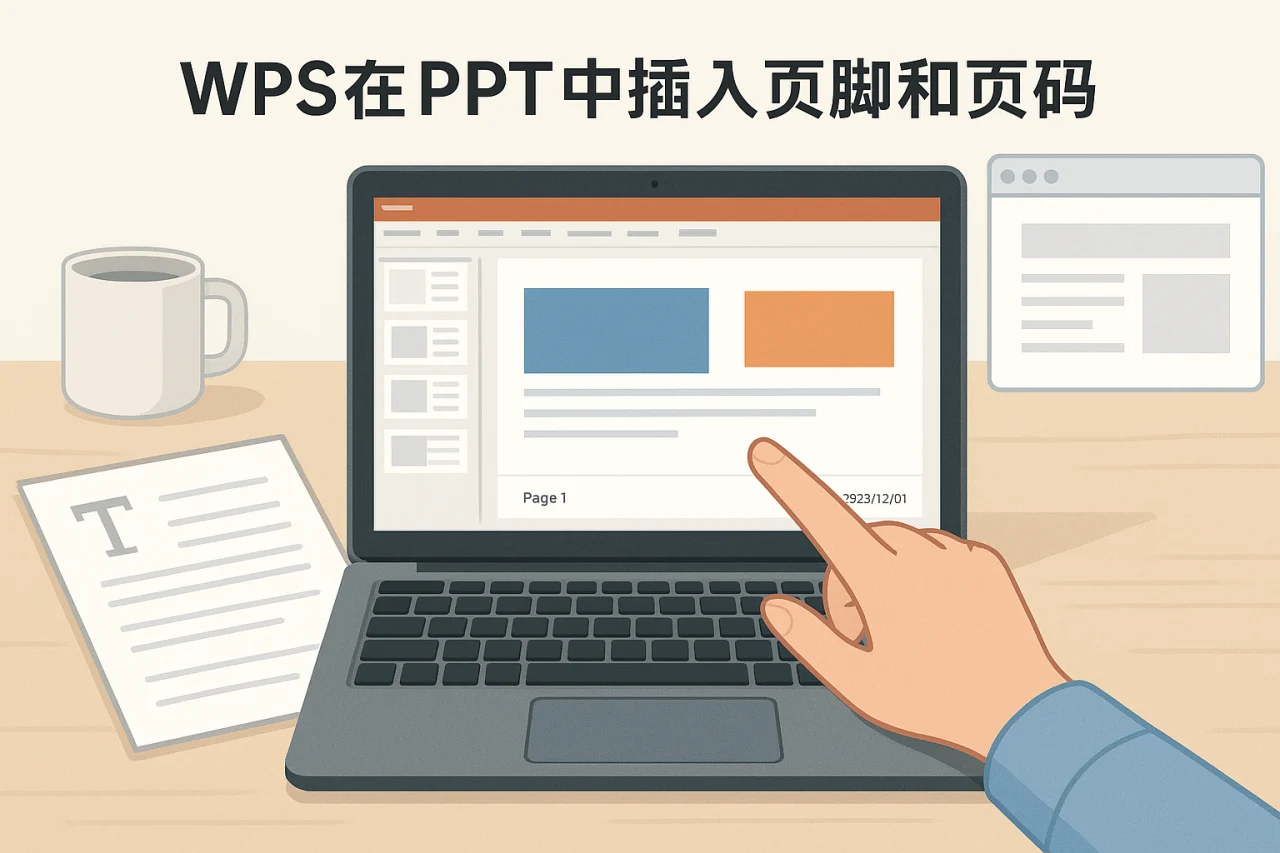 WPS在PPT中插入页脚和页码