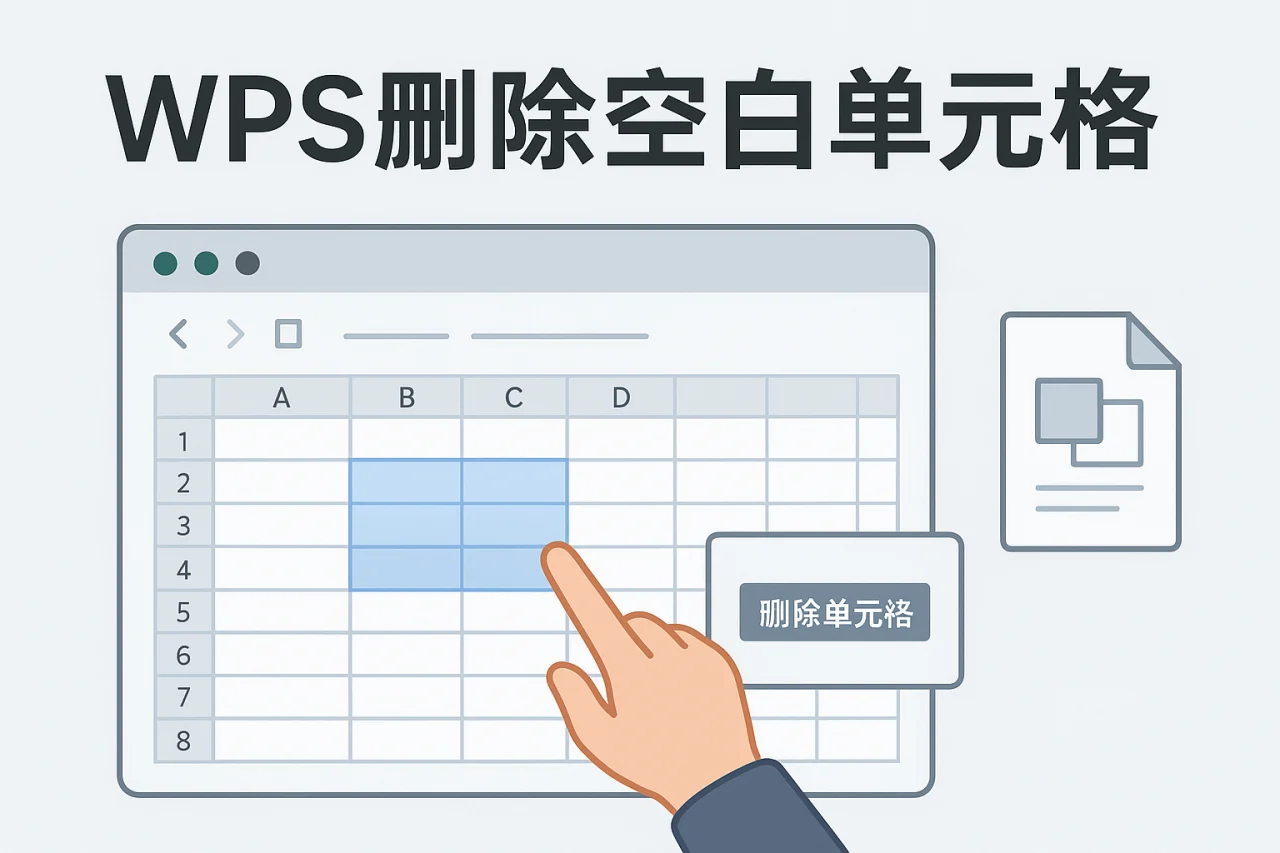WPS删除空白单元格