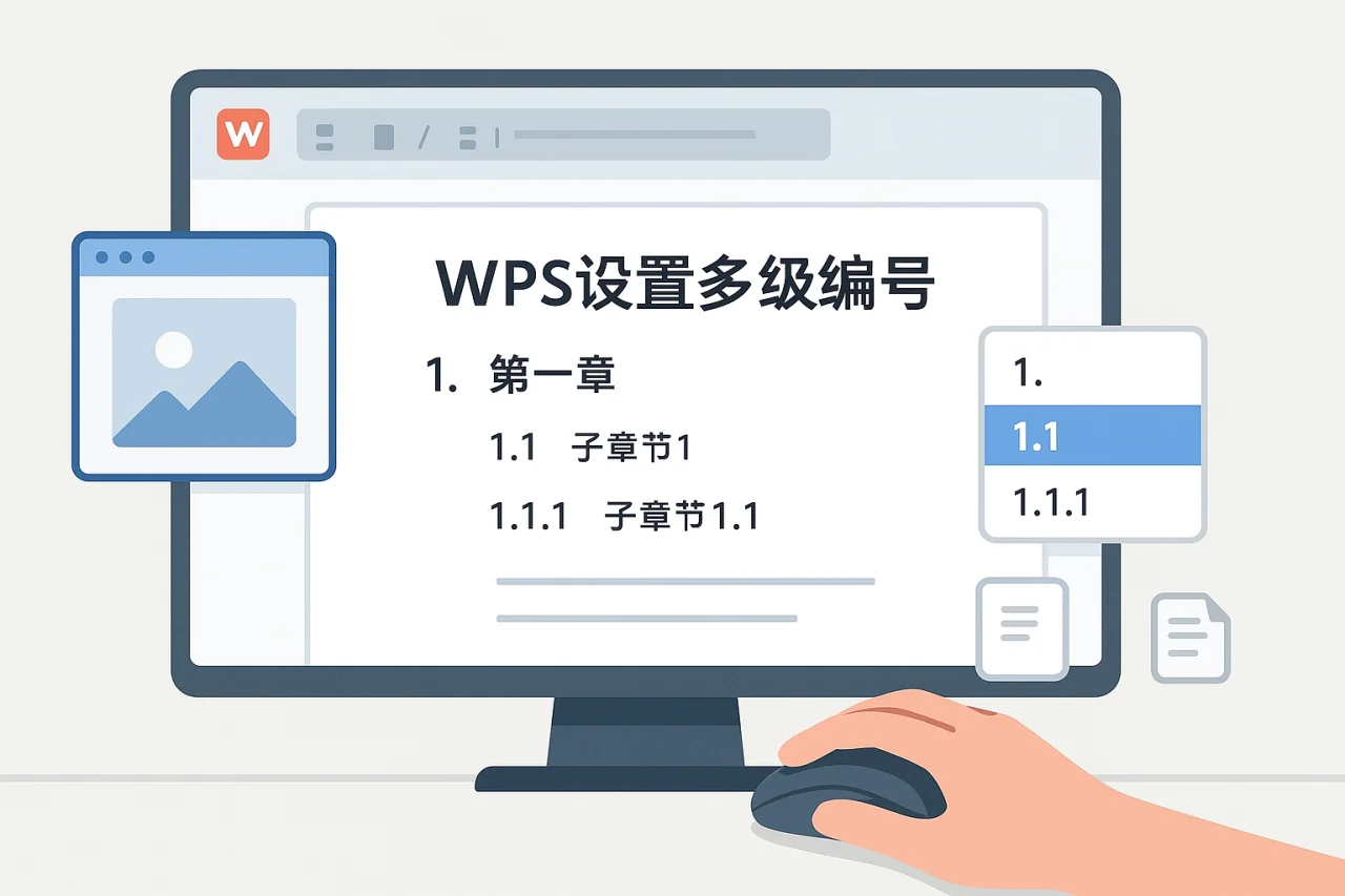 WPS设置多级编号