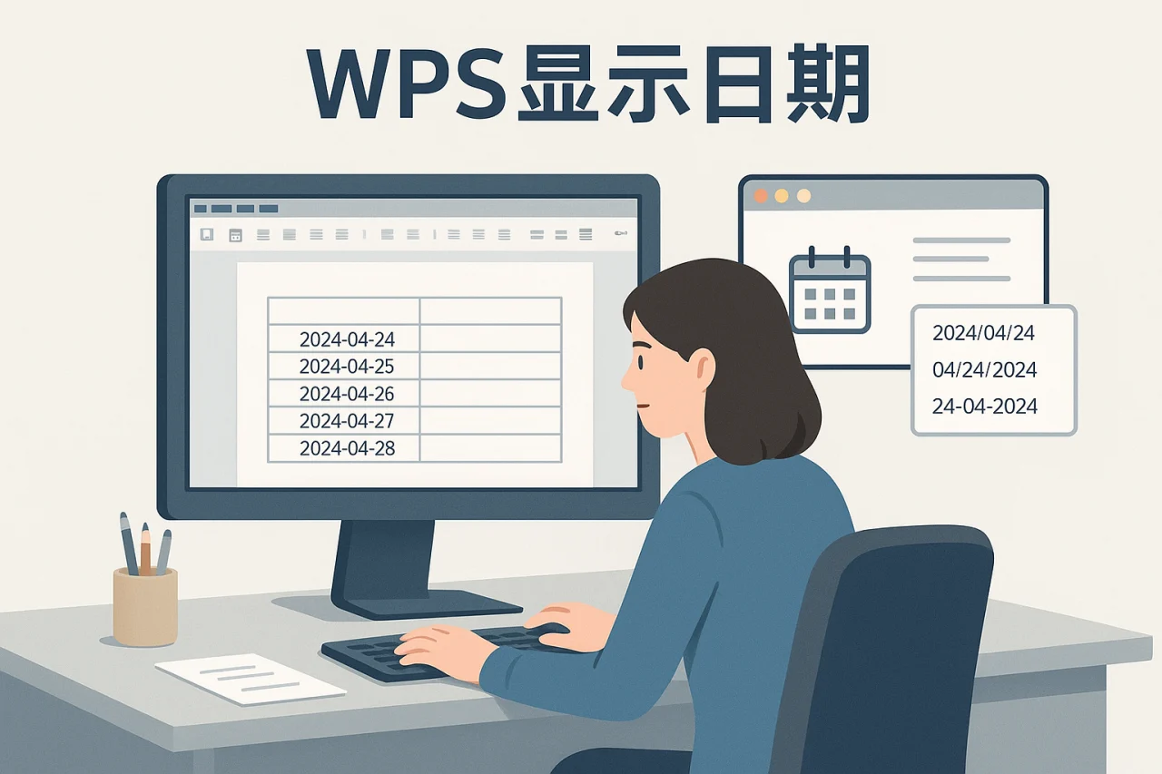 WPS显示日期