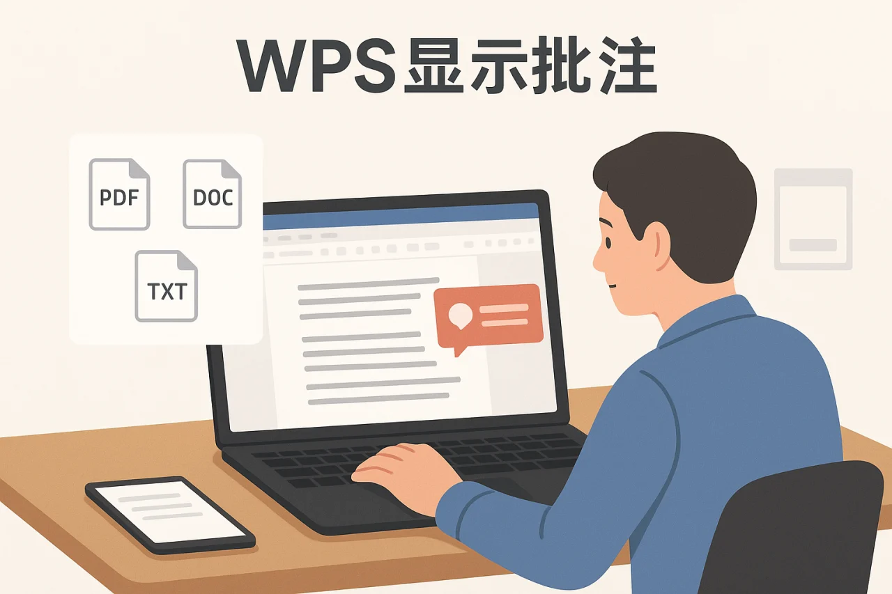 WPS显示批注