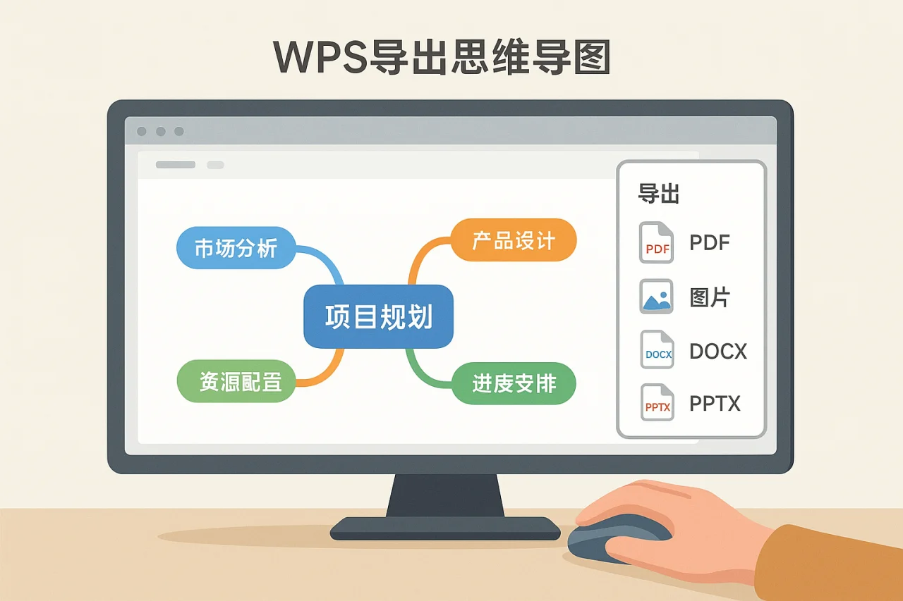 WPS导出思维导图