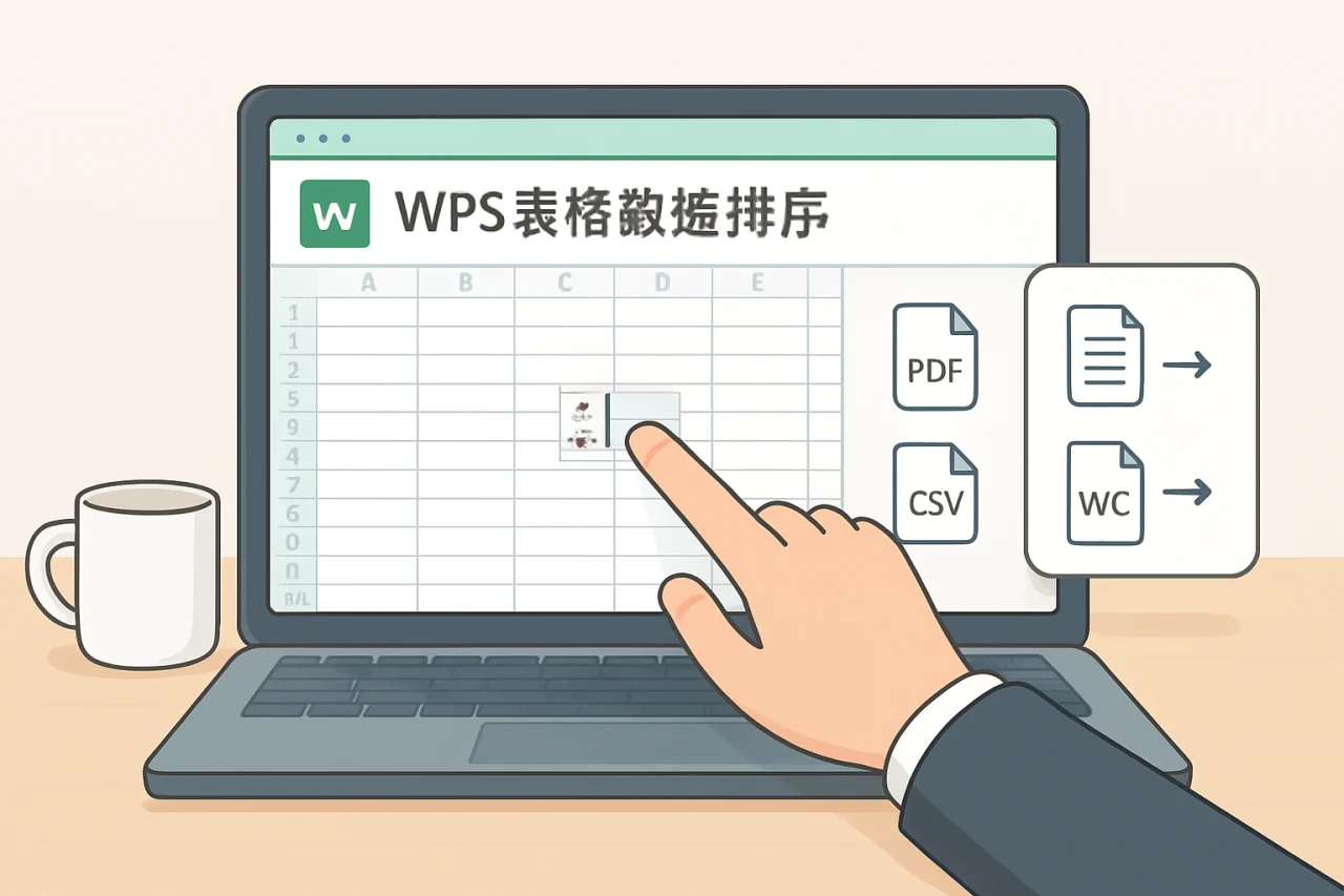 WPS表格数据排序