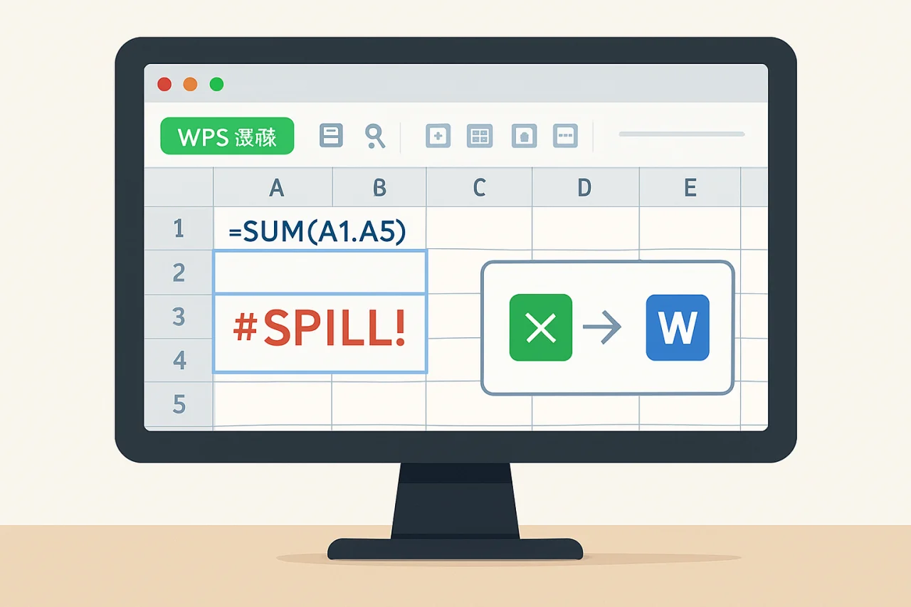 WPS表格提示SPILL怎么解决
