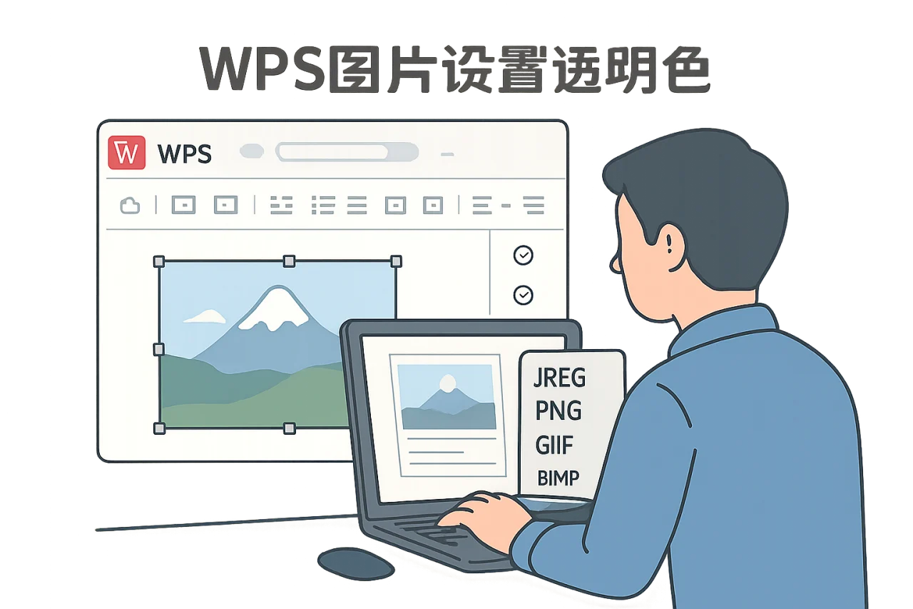 WPS图片设置透明色