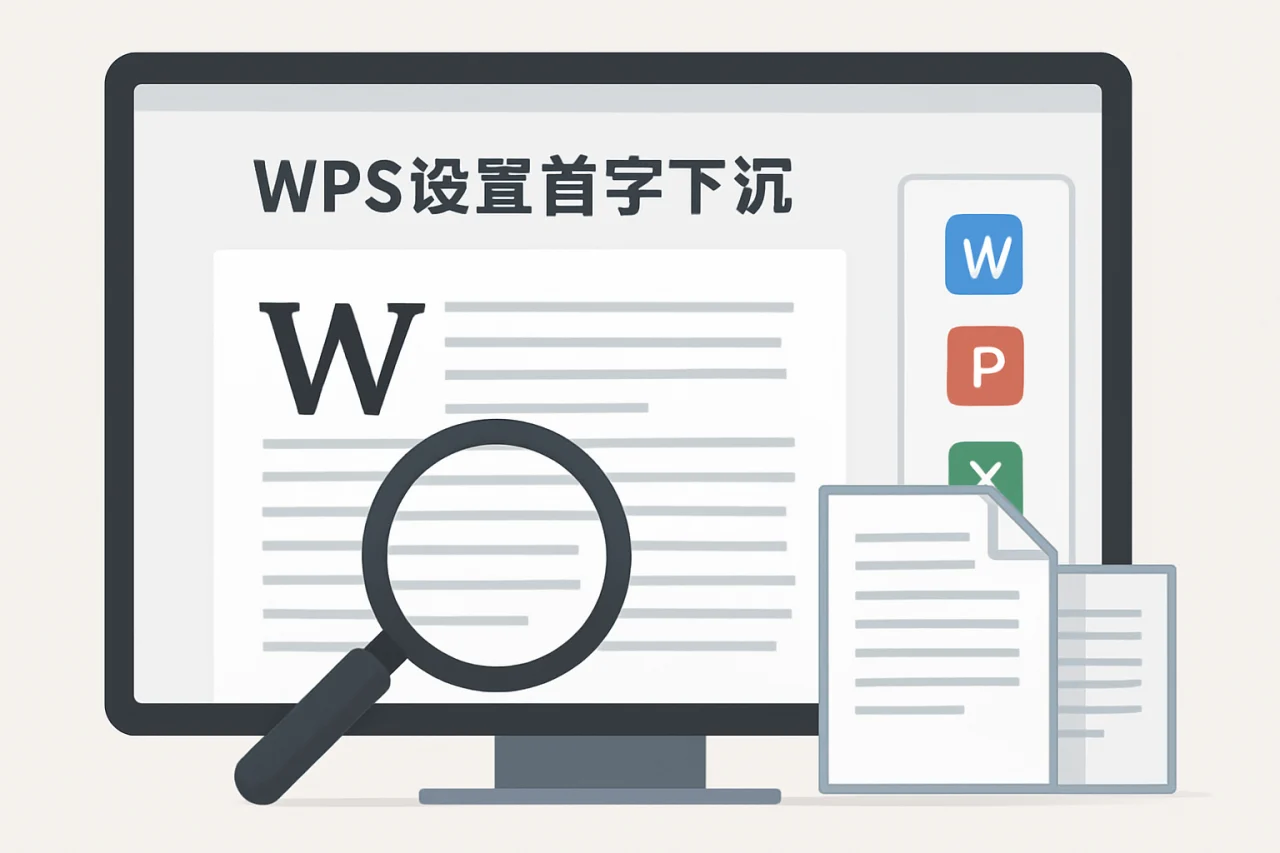 WPS设置首字下沉