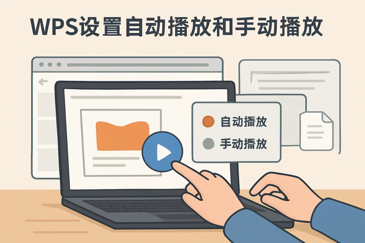 WPS设置自动播放和手动播放