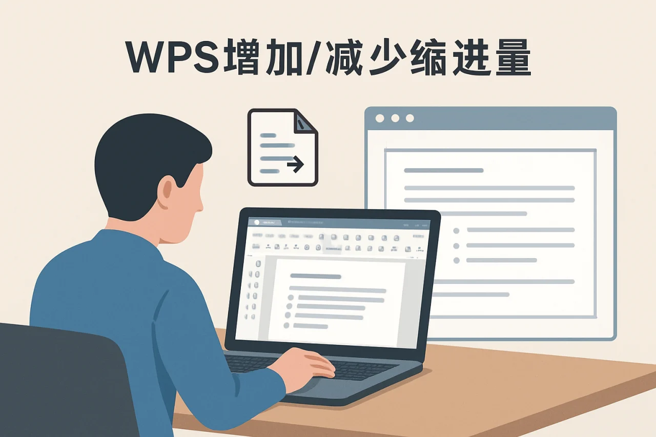 WPS增加/减少缩进量
