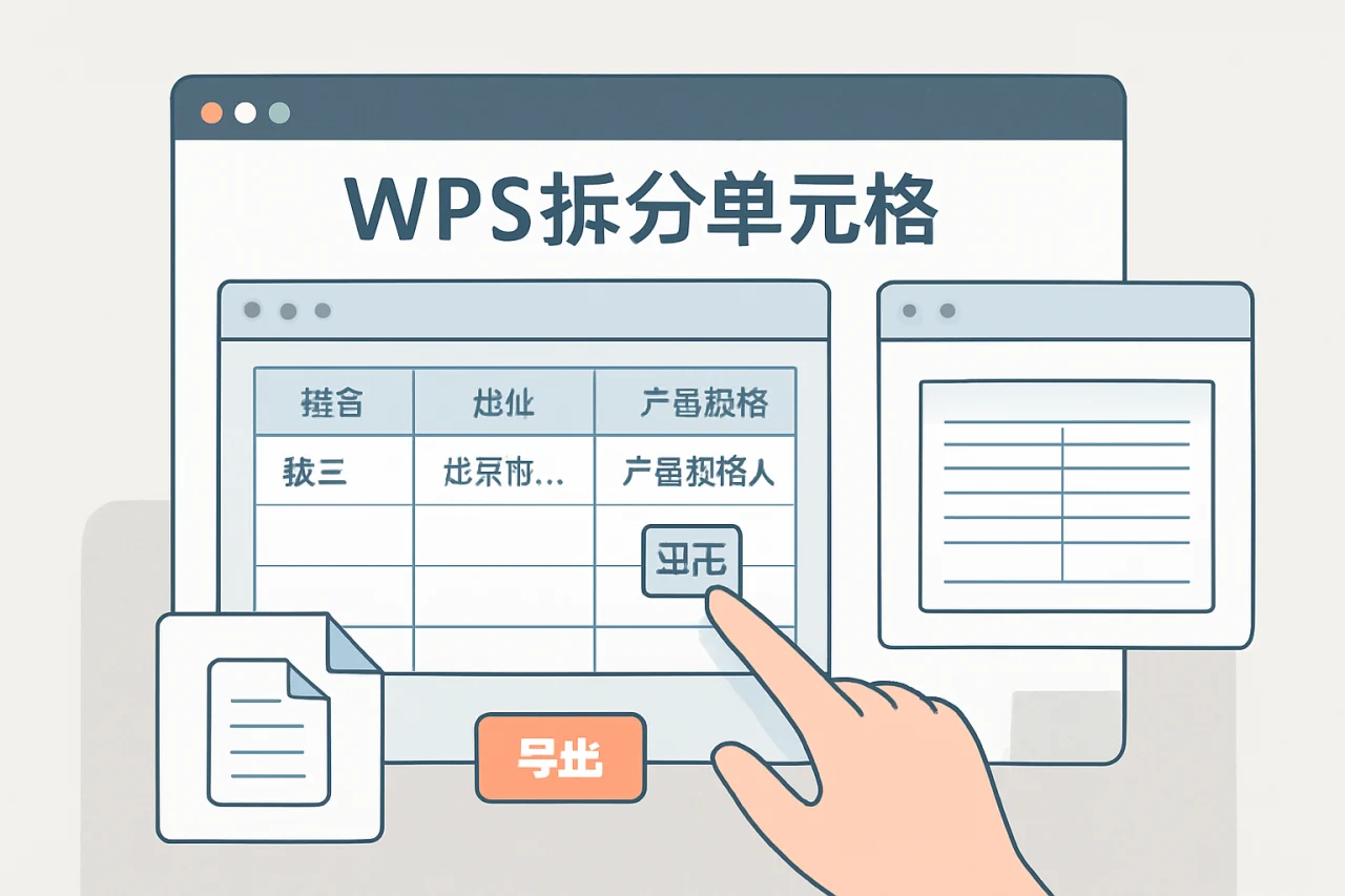 WPS拆分单元格