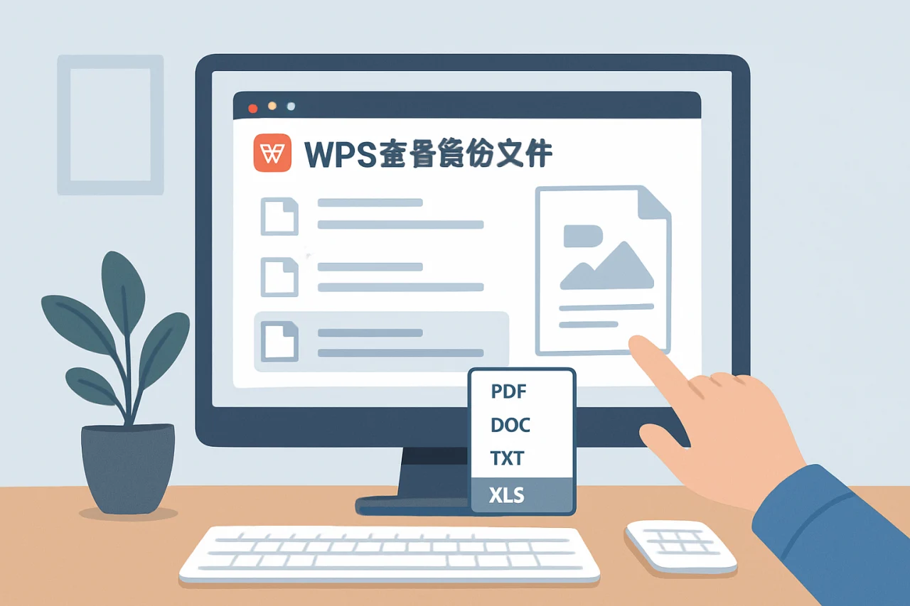 WPS查看备份文件