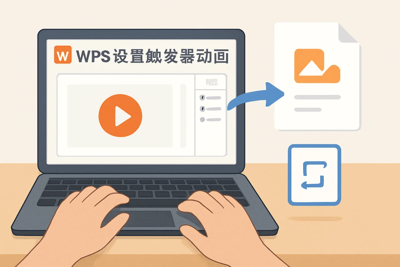 WPS设置触发器动画