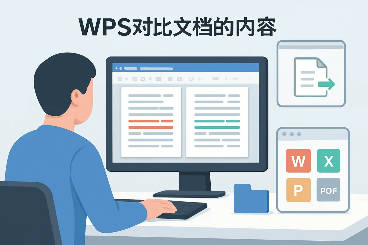 WPS对比文档的内容