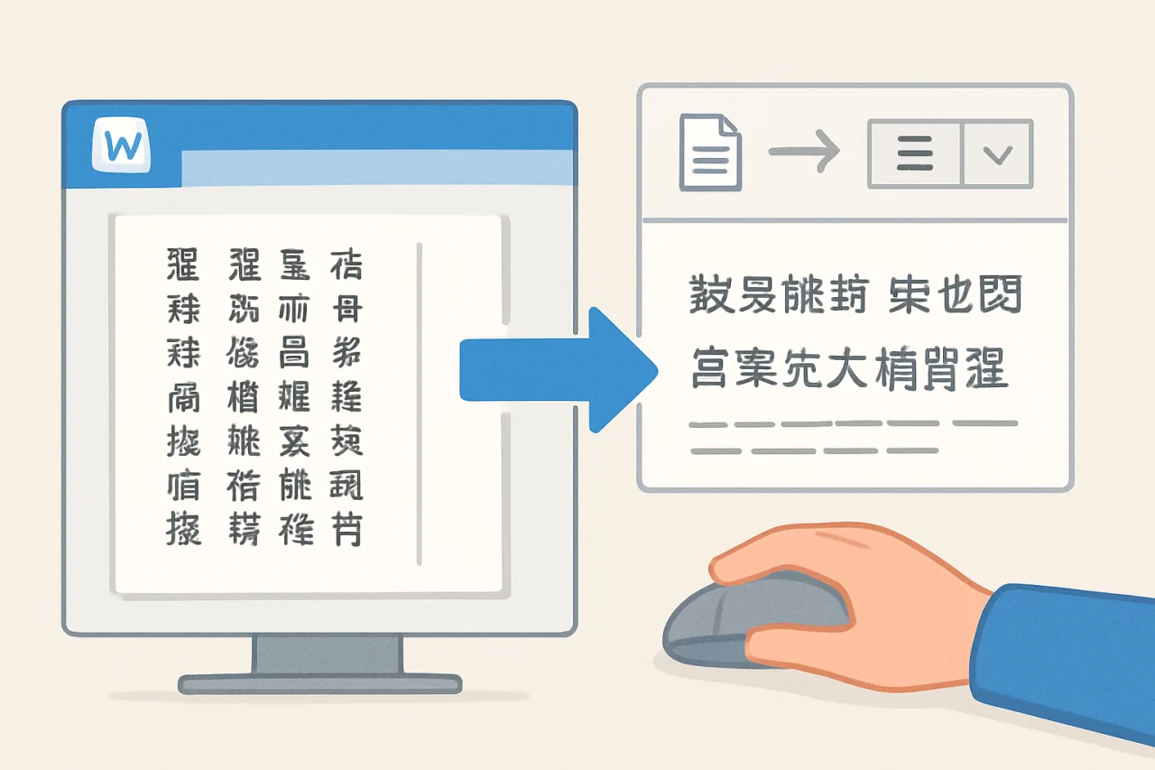 WPS竖排文字改横排
