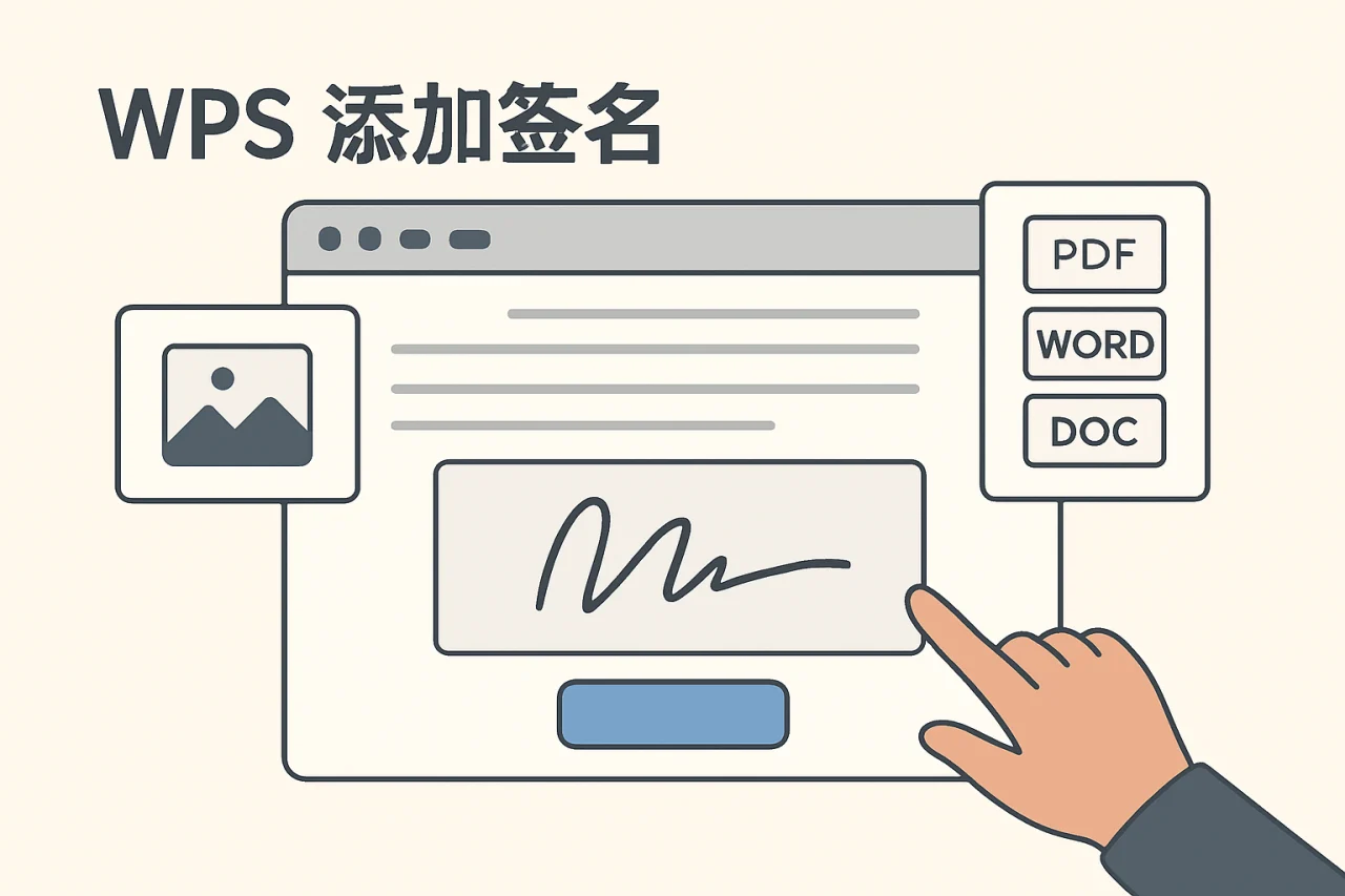 WPS 添加签名