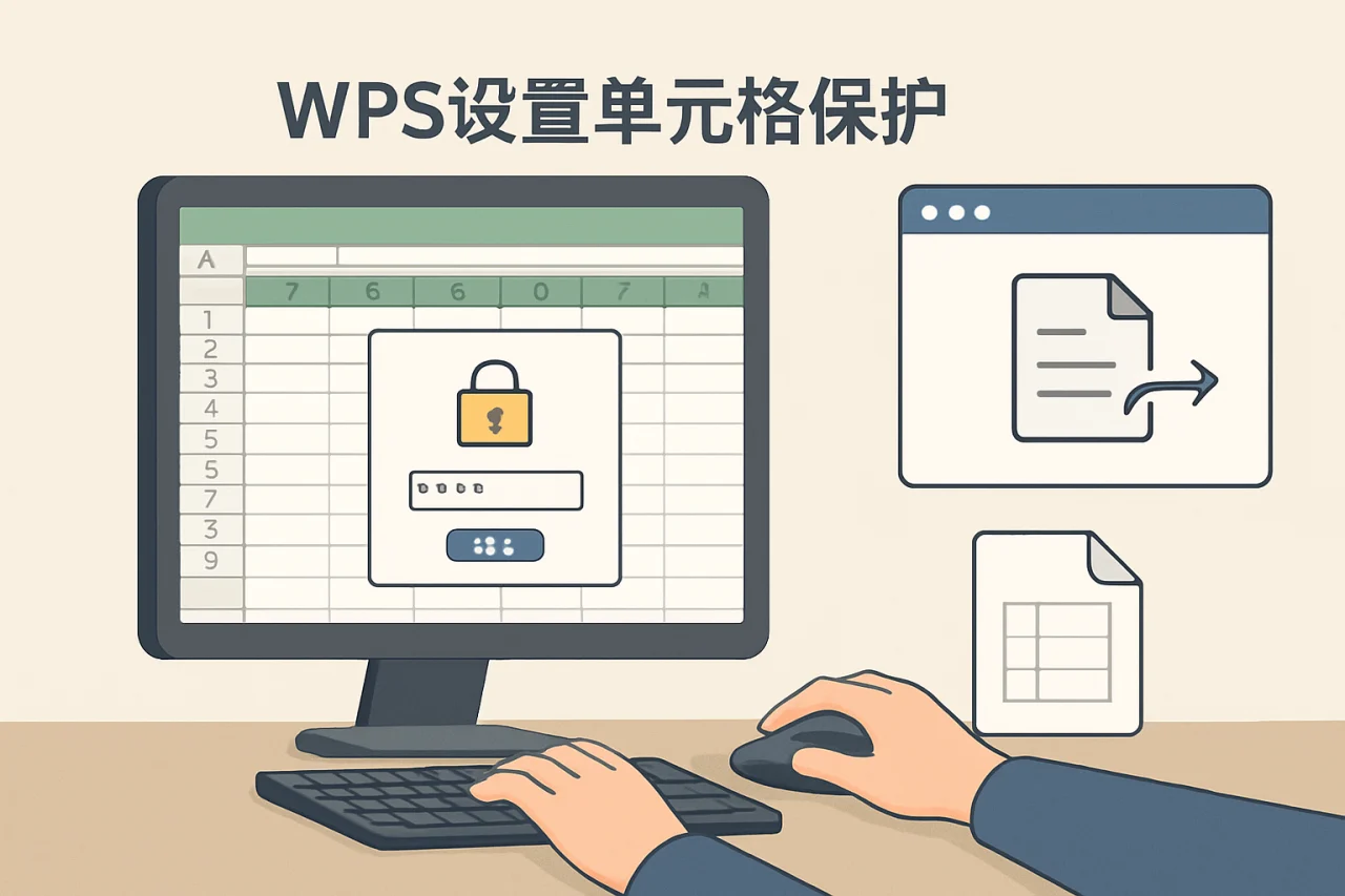 WPS设置单元格保护