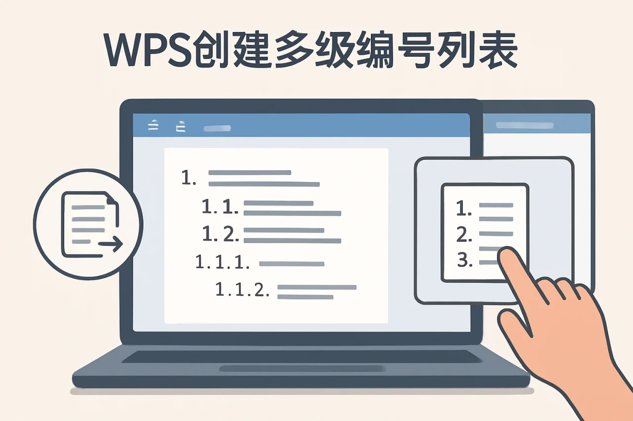 WPS创建多级编号列表