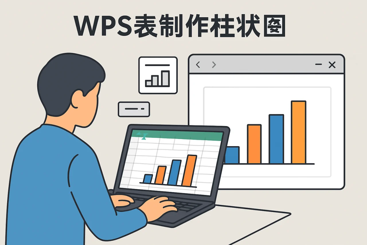 WPS表制作柱状图