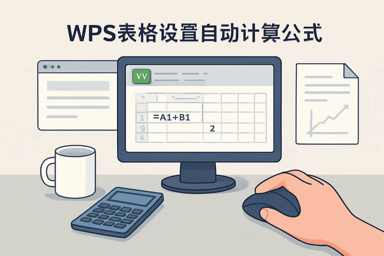 WPS表格设置自动计算公式