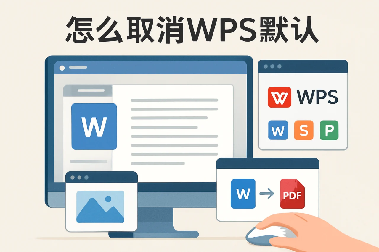 怎么取消wps默认