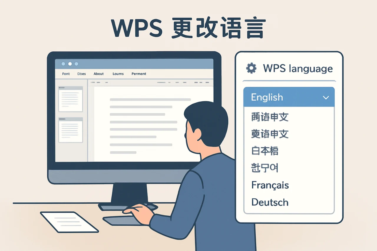 wps更改语言