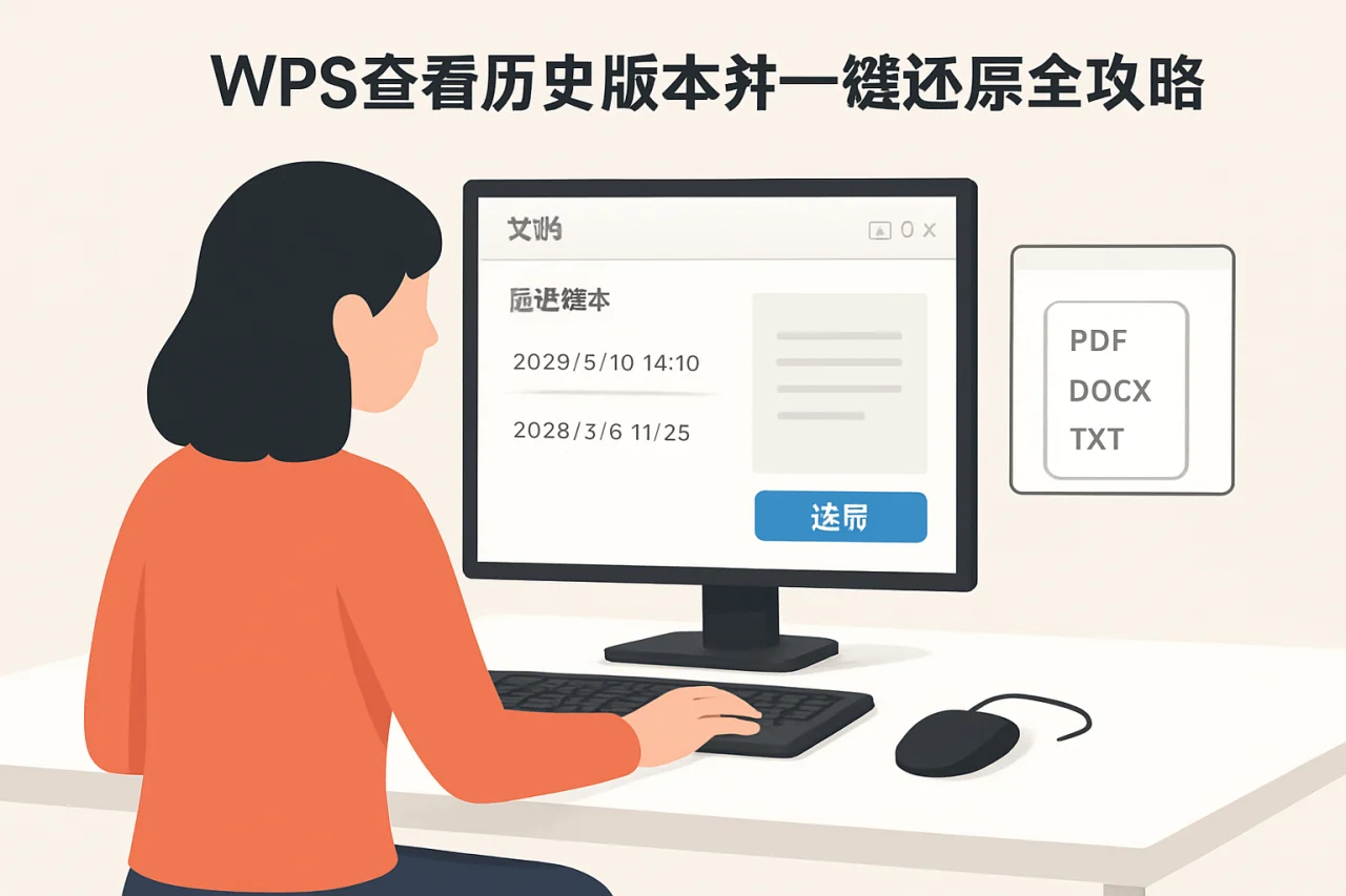 WPS查看历史版本并一键还原全攻略