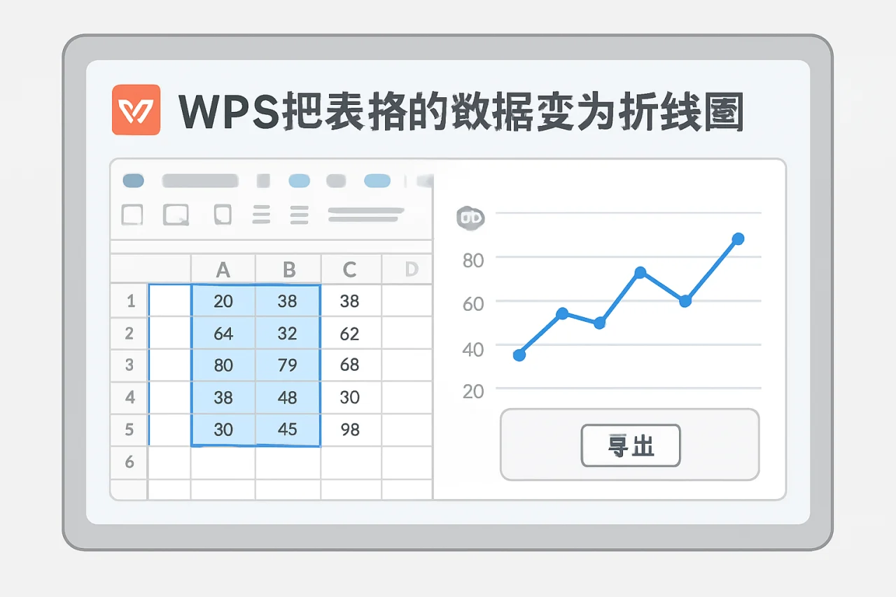 WPS把表格的数据变为折线图