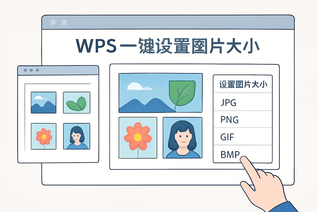 WPS一键设置图片大小