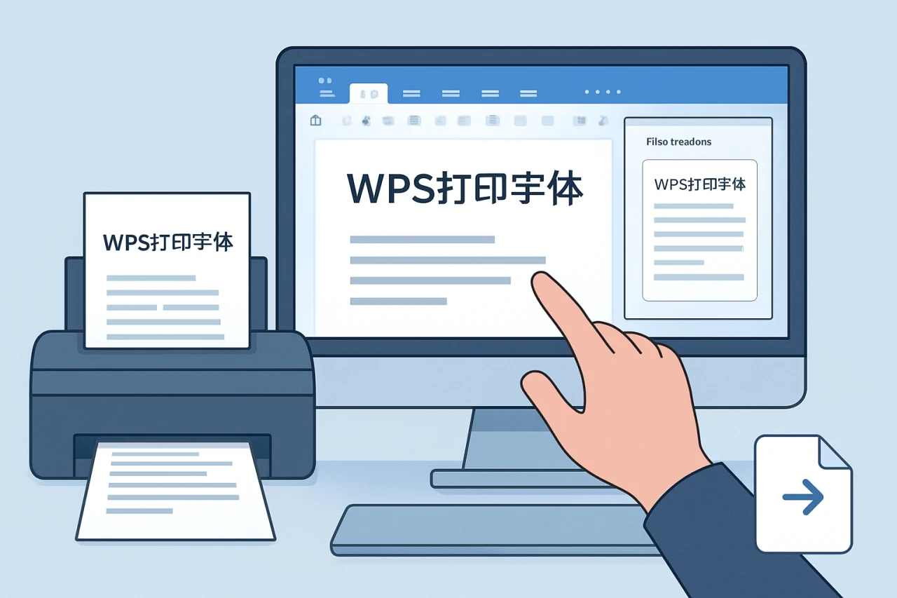 WPS打印字体