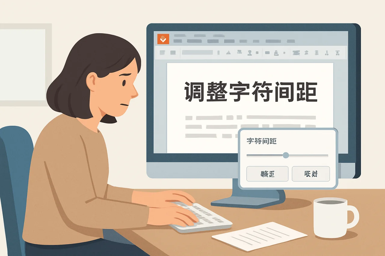 WPS调整字符间距