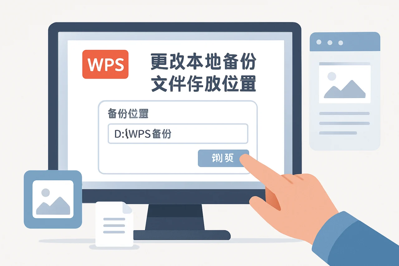 WPS 更改本地备份文件存放位置