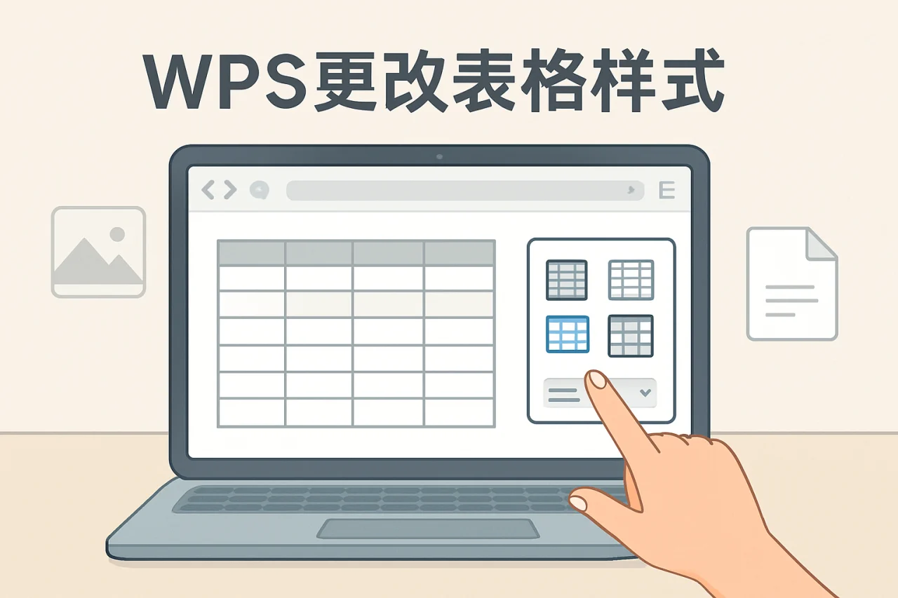 WPS更改表格样式