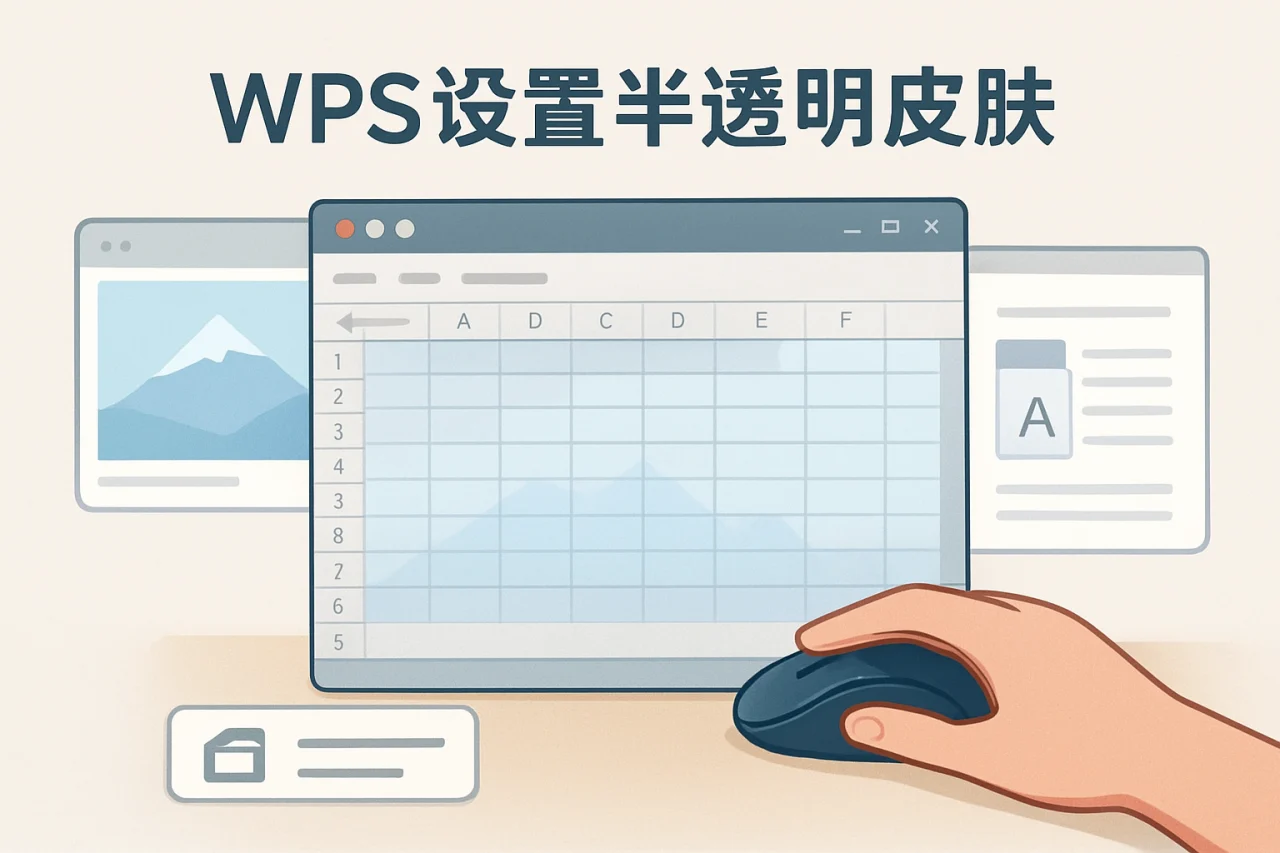 WPS设置半透明皮肤