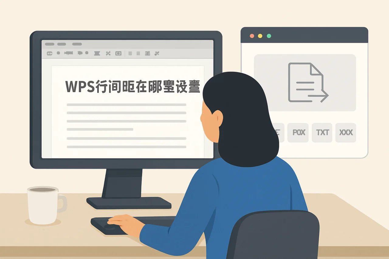 wps行间距在哪里设置
