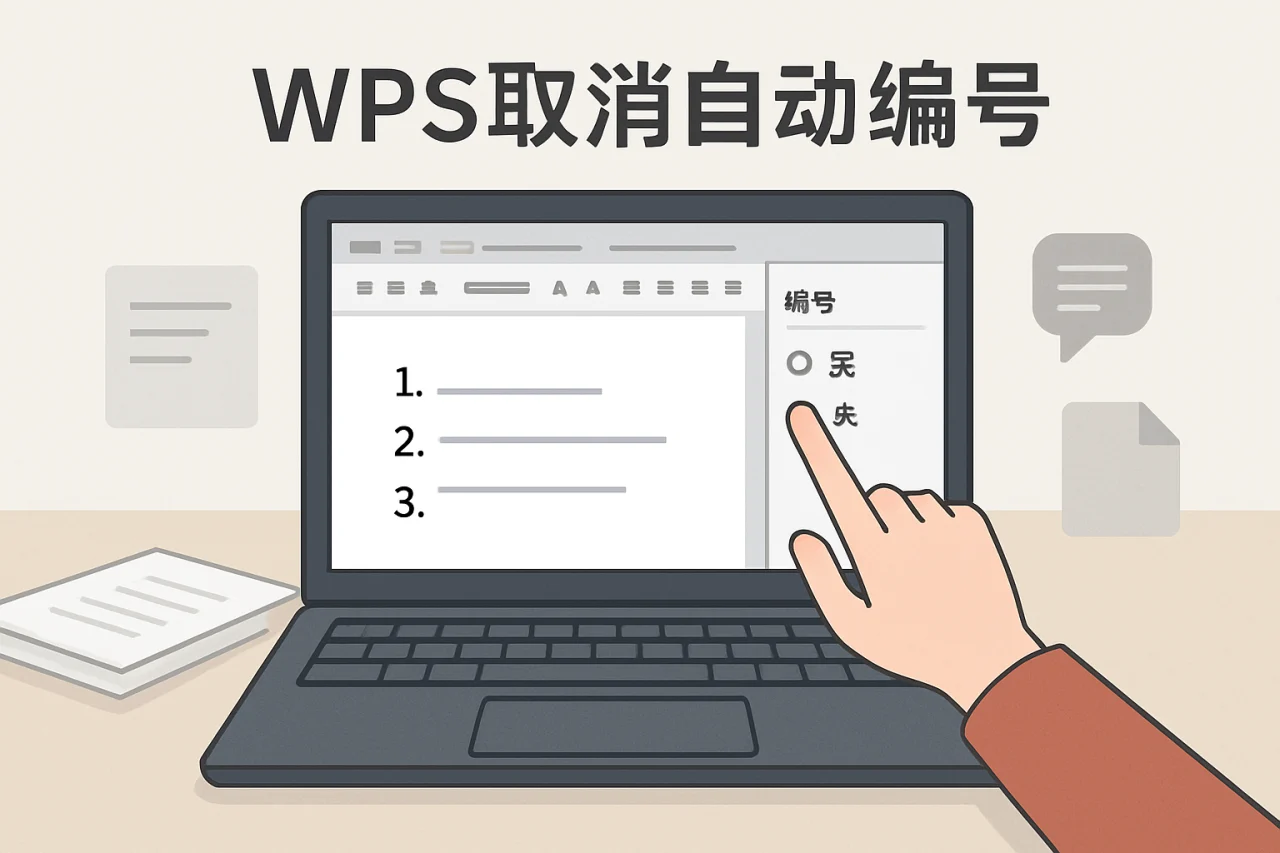 wps取消自动编号