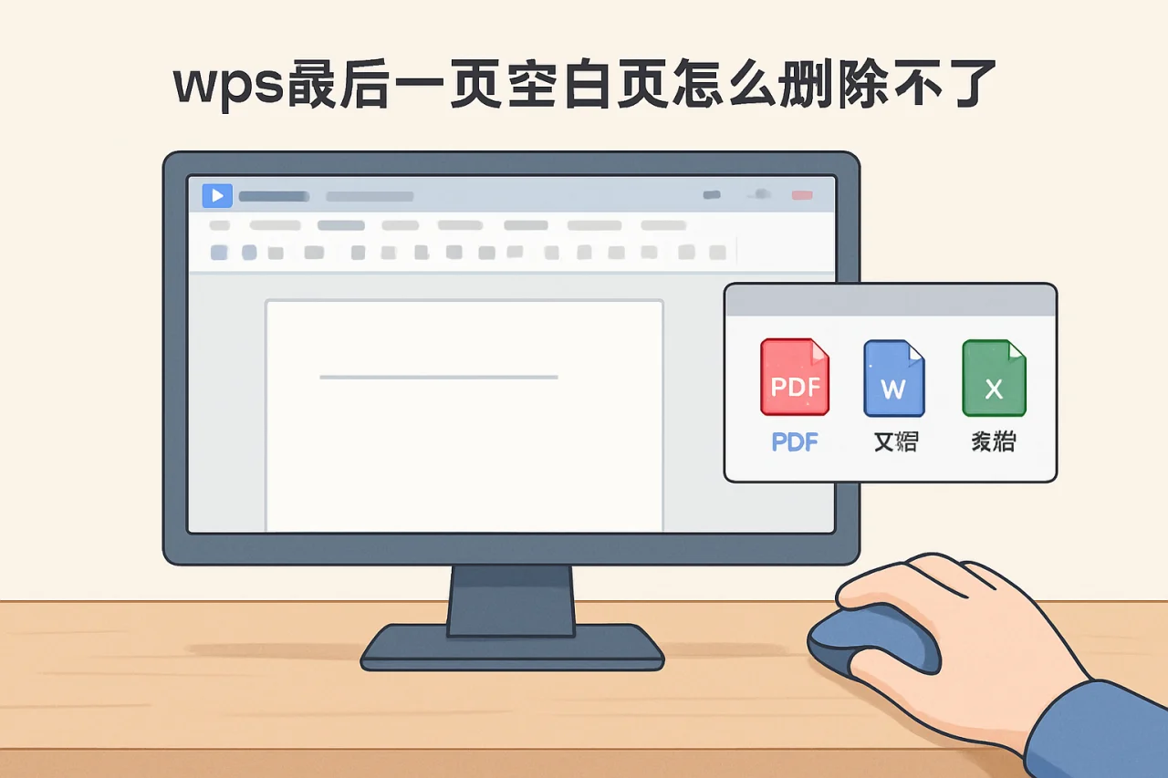 wps最后一页空白页怎么删除不了